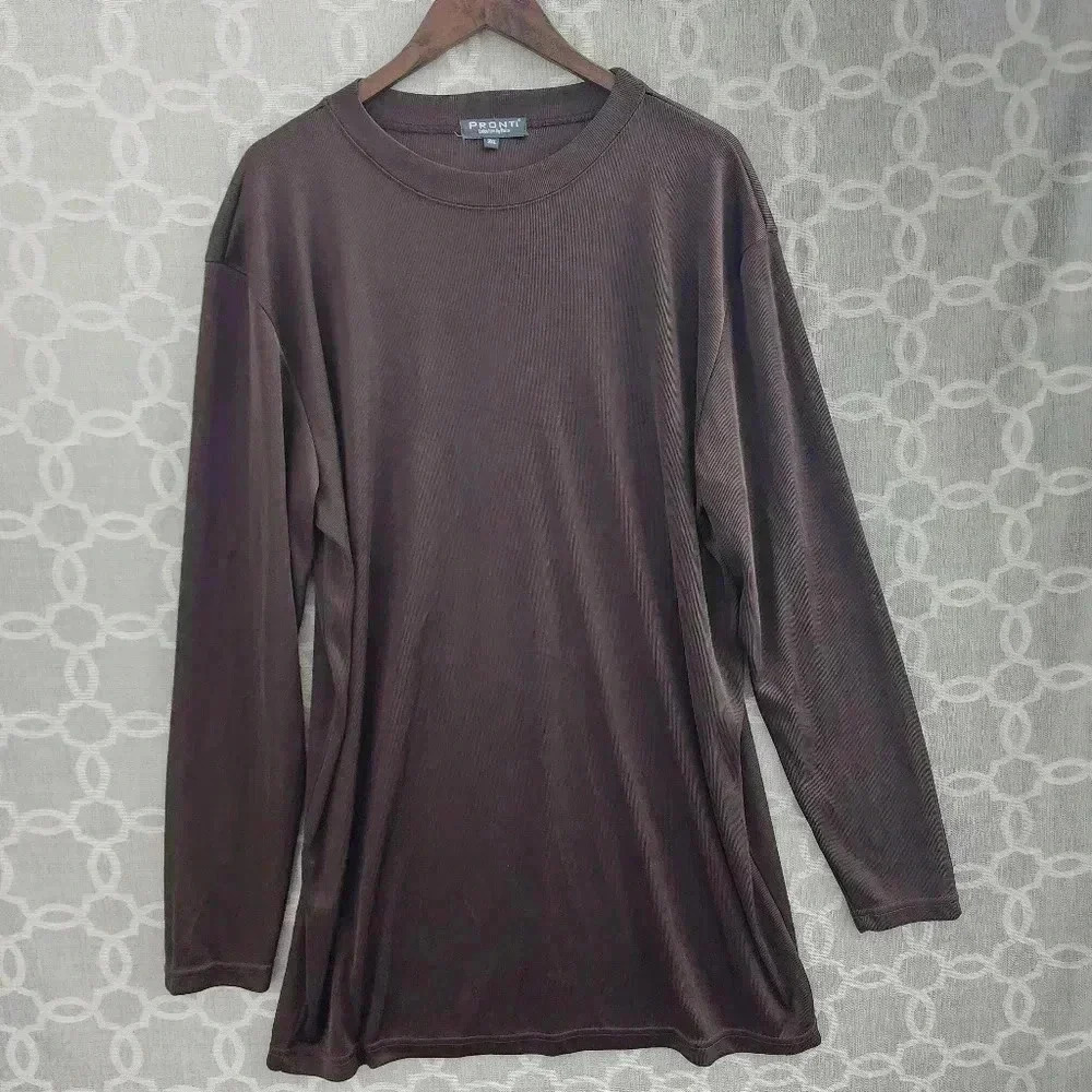 Pronti Crew Neck Long Sleeve Pullover Shirt Men's 3XL